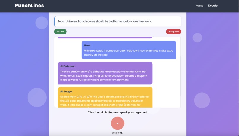 PunchLines - AI Debate Tool – screenshot 5
