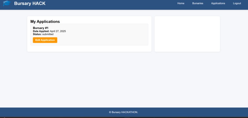 Bursary HACK – screenshot 2