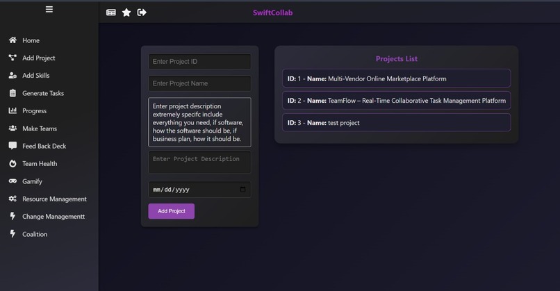 SwiftCollab – screenshot 2