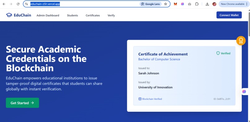 EDUCHAIN – screenshot 1