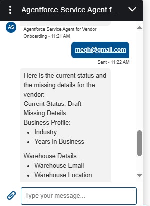 Vendor Onboarding Agent – screenshot 1