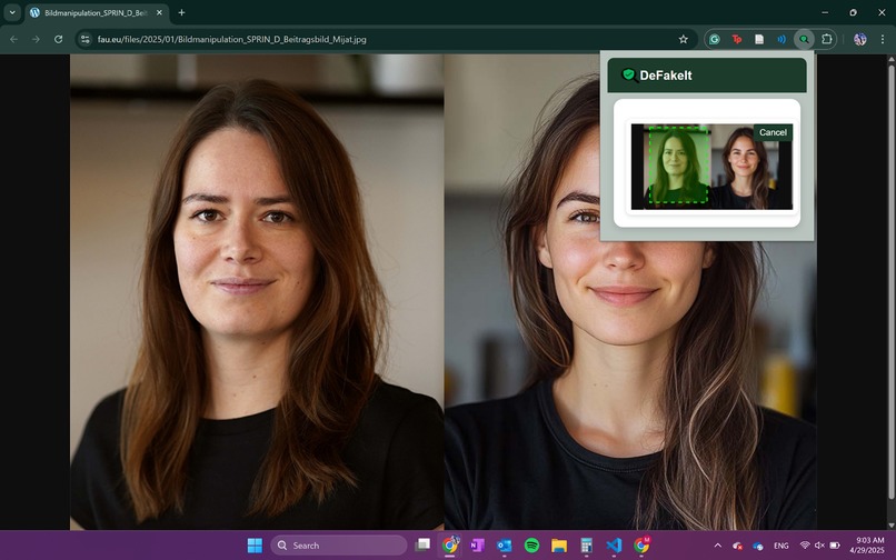 DeFakeIt – screenshot 2