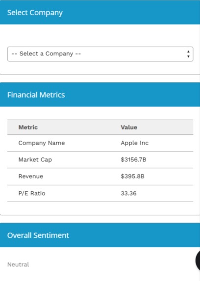 AI Financial Research Agent – screenshot 4