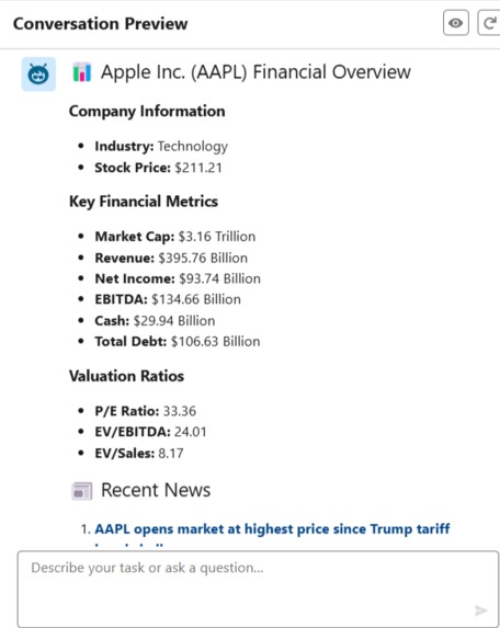 AI Financial Research Agent – screenshot 2
