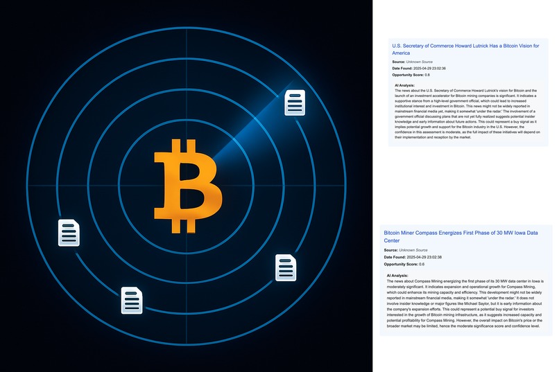 BTCRadar: Bitcoin News Intelligence – screenshot 1