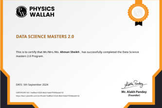 Data Science Masters 2.O from PW 