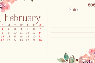 Monthly calendars