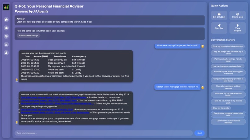Q-Pot: Your Personal Financial Agent – screenshot 2