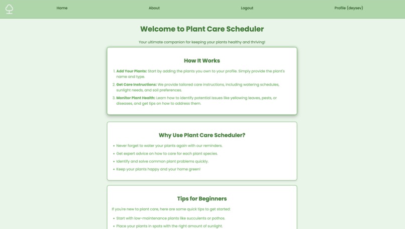 Plant Care Scheduler – screenshot 1