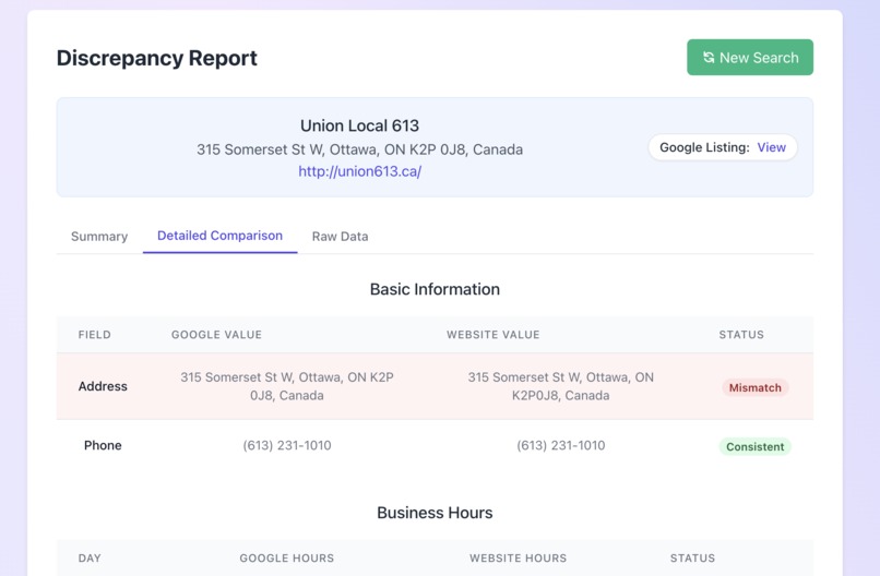 Bis Data Discrepancy Checker – screenshot 1