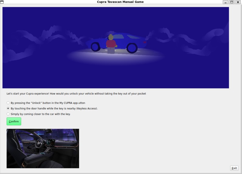 CUPRA TAVASCAN Manual Game – screenshot 2