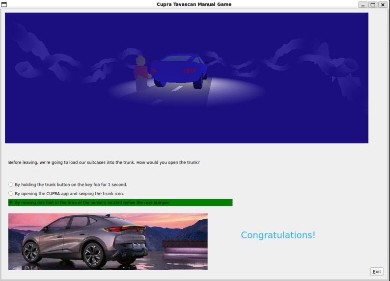 CUPRA TAVASCAN Manual Game – screenshot 3