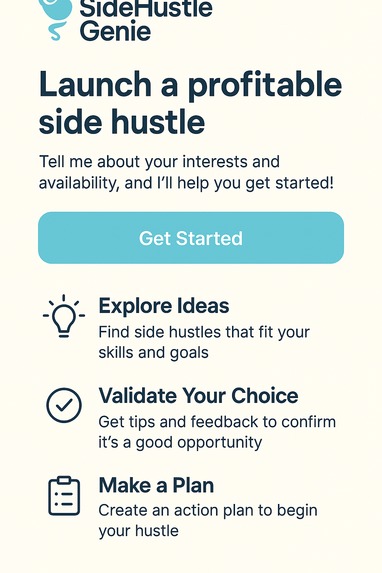 SideHustle Genie – screenshot 1