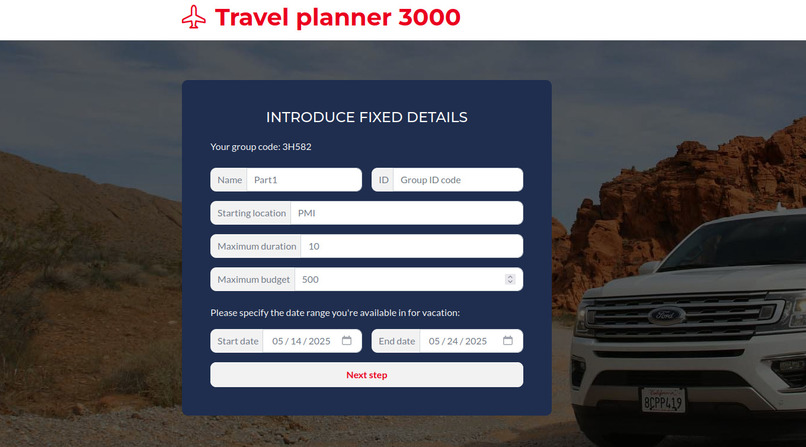 Travel Planner 3000 – screenshot 1
