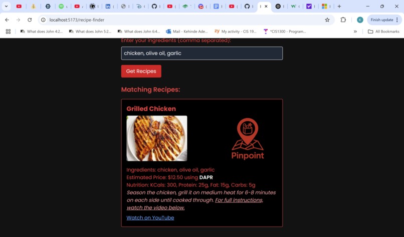 PinPoint-Maximizing your Nutrition and Minimizing your Cost – screenshot 6