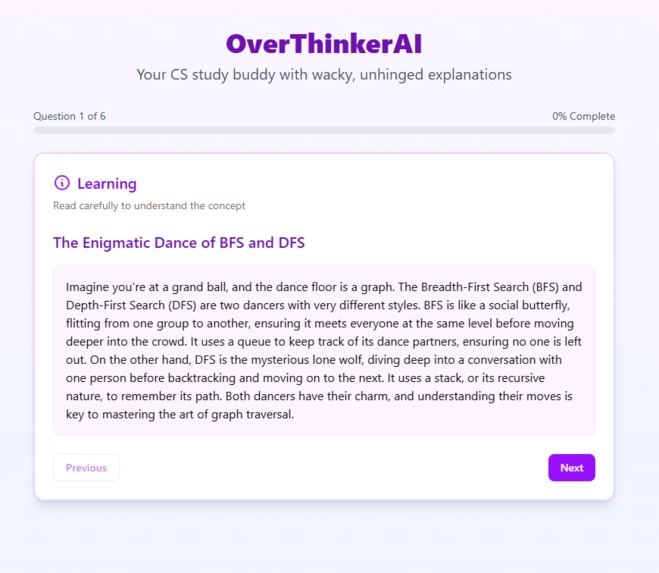 OverthinkerAI – screenshot 1