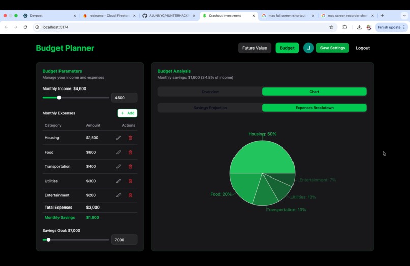 Crashout Invest Savings – screenshot 2