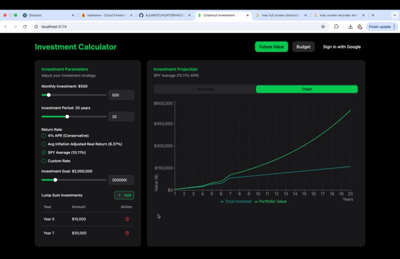 Crashout Invest Savings – screenshot 3