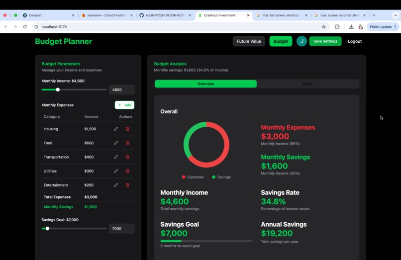 Crashout Invest Savings – screenshot 4