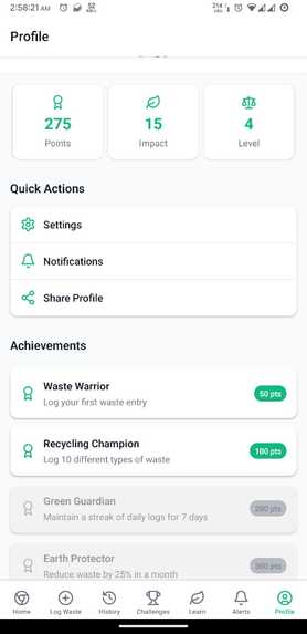 Smart Waste Tracker – screenshot 2