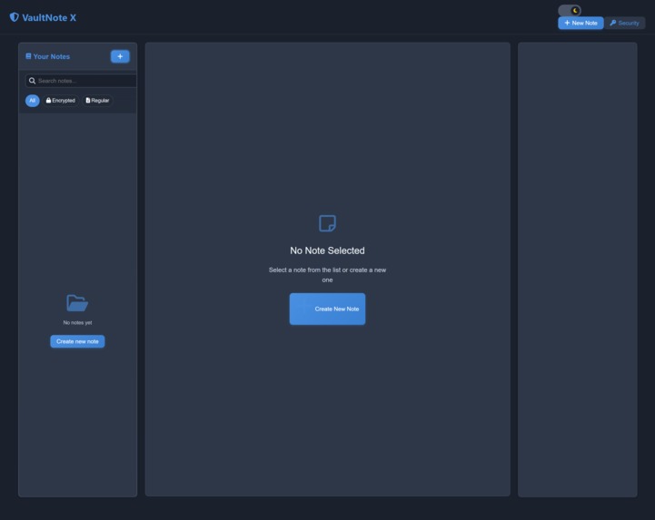 VaultNote-X – screenshot 2