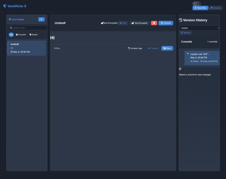 VaultNote-X – screenshot 3
