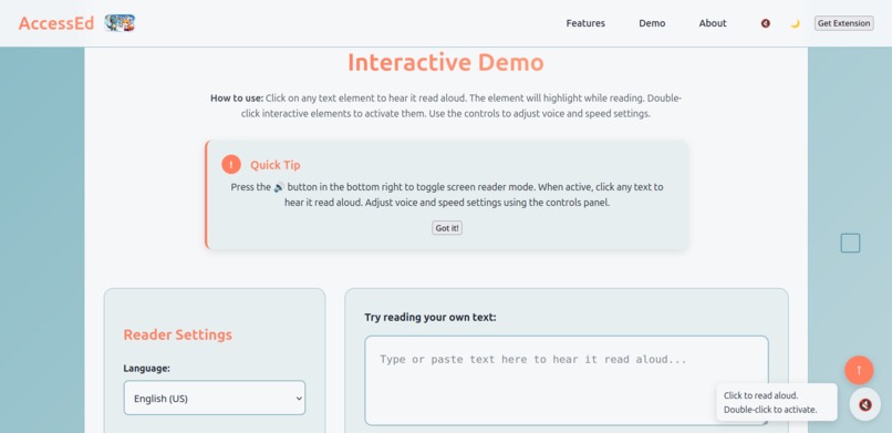 AccessEd – screenshot 1