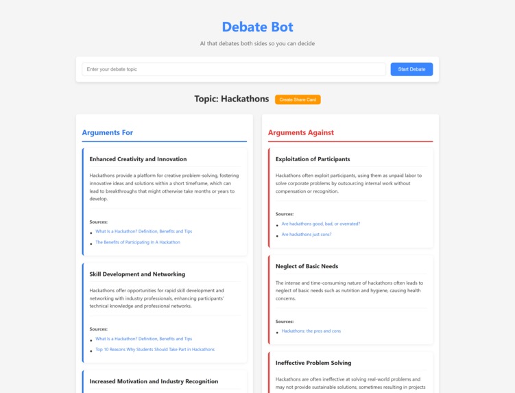 Debate Bot – screenshot 1