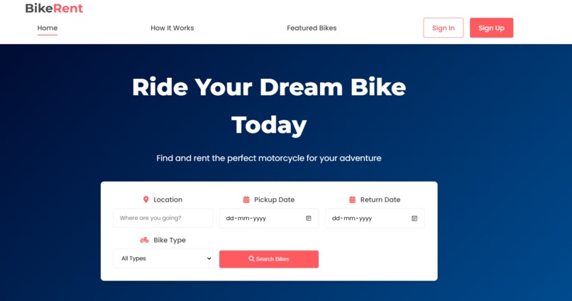 bike rental – screenshot 1