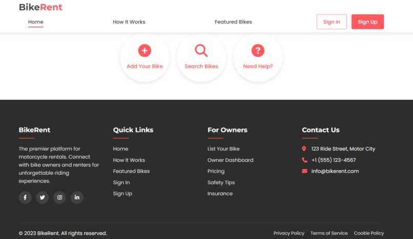 bike rental – screenshot 3