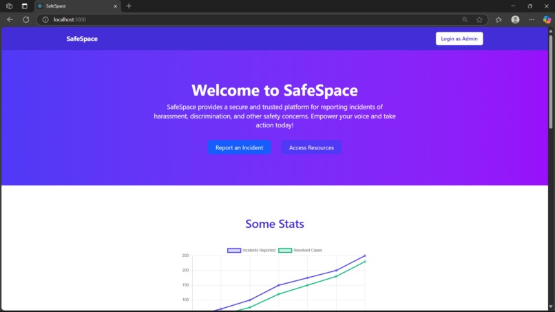 SafeSpace: AI-Powered Incident Reporting for Justice – screenshot 1