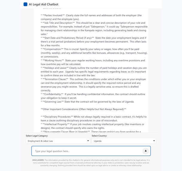Ai powered legal advisor – screenshot 3