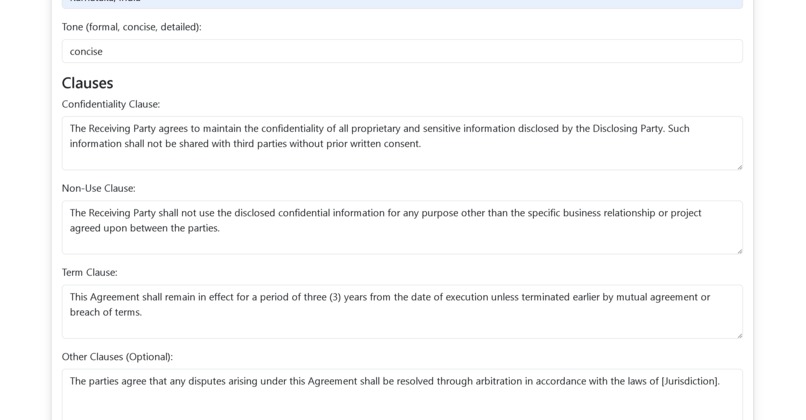 ContractGen – AI-Powered Contract Generator & Analyzer – screenshot 2