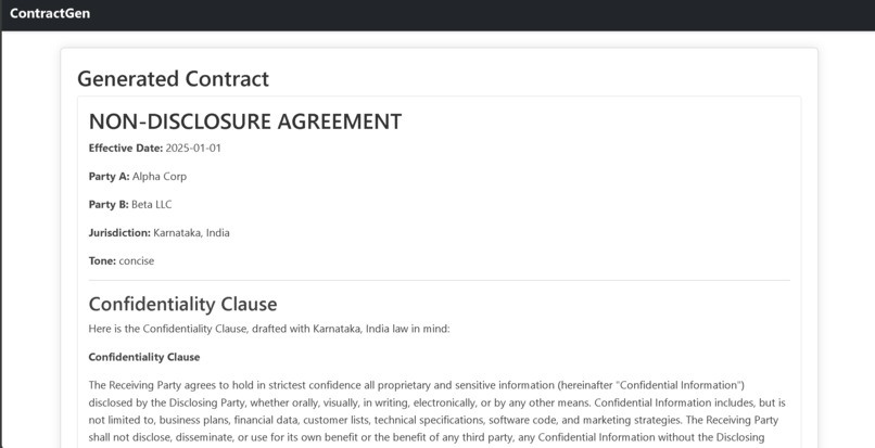 ContractGen – AI-Powered Contract Generator & Analyzer – screenshot 5