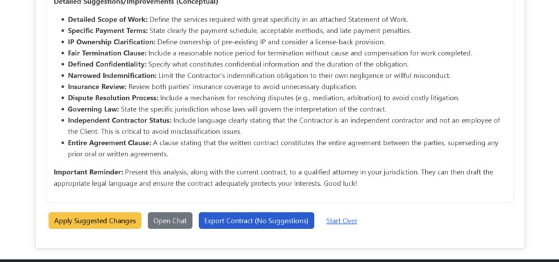 ContractGen – AI-Powered Contract Generator & Analyzer – screenshot 8