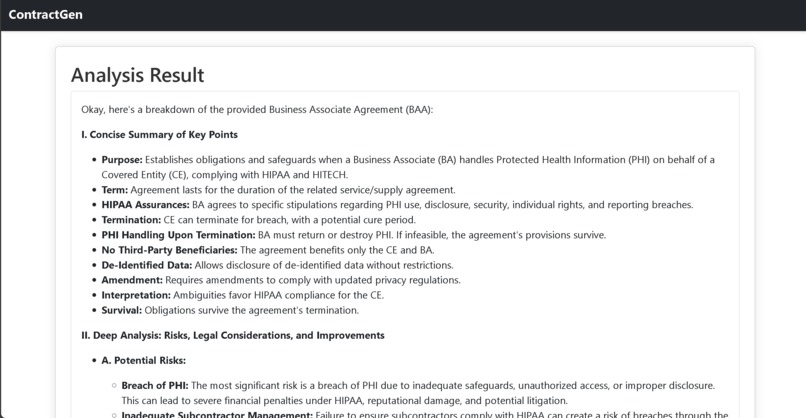 ContractGen – AI-Powered Contract Generator & Analyzer – screenshot 9