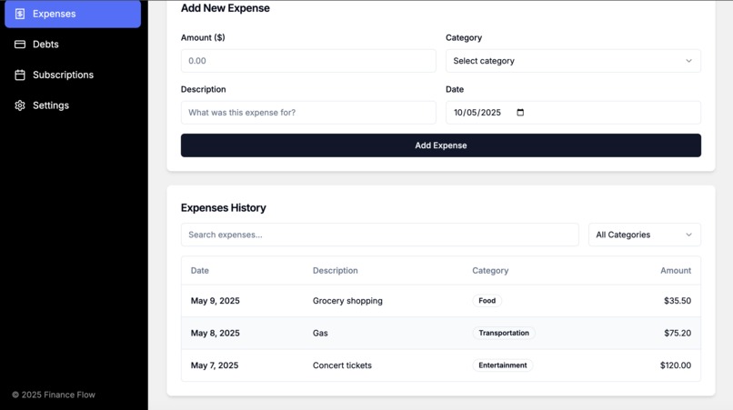 Finance Flow – screenshot 2