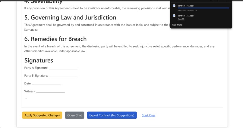 ContractGen – AI-Powered Contract Generator & Analyzer – screenshot 6