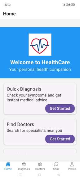 HealthcareApp – screenshot 1