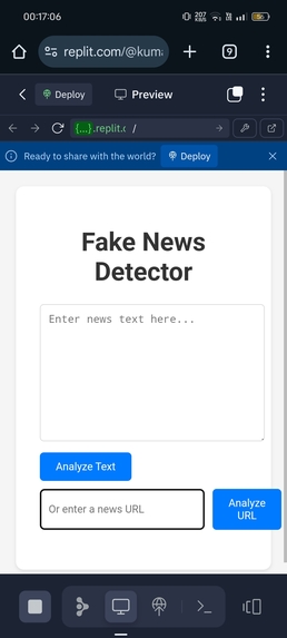 Fake_news_detector – screenshot 1