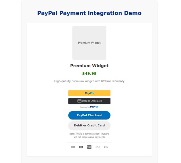 paypal-oauth-integration – screenshot 1