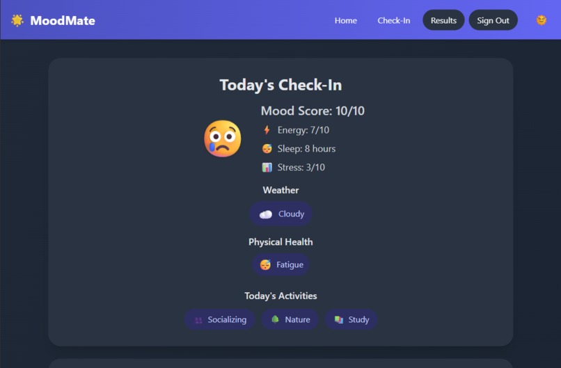 Moodmate – screenshot 1