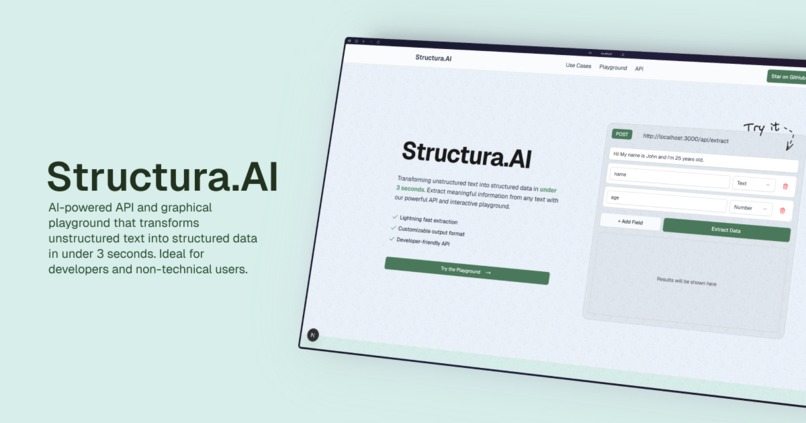 Structura API – screenshot 1