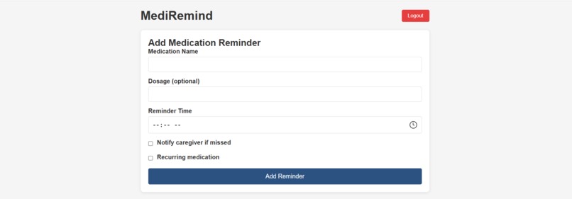 MediRemind: Smart Medication Reminder with Caregiver Alerts – screenshot 2