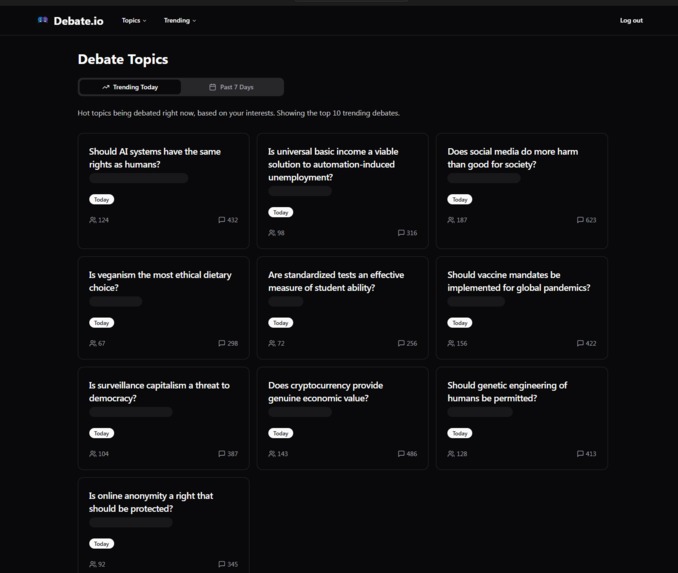 Debate.io – screenshot 1