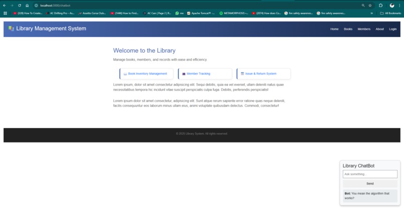  Library Management System with AI Chatbot  – screenshot 2