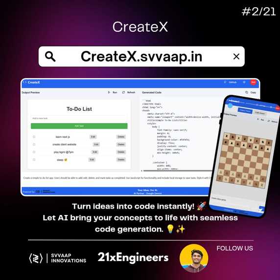 CreateX – screenshot 2