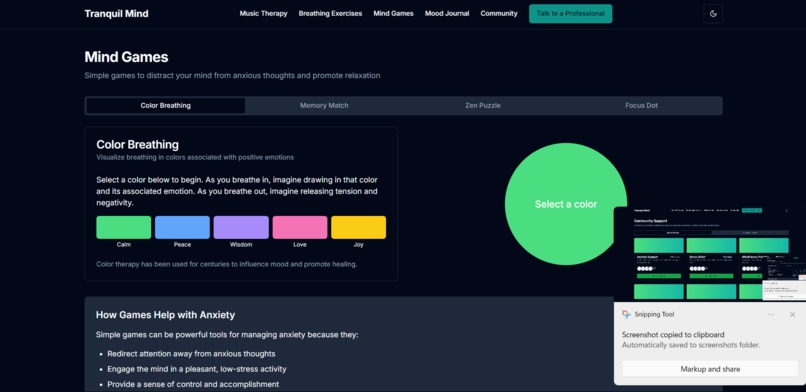 TranquilMinds – screenshot 5