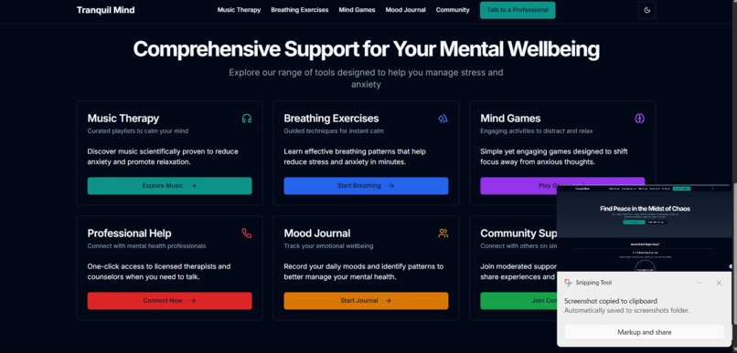 TranquilMinds – screenshot 2