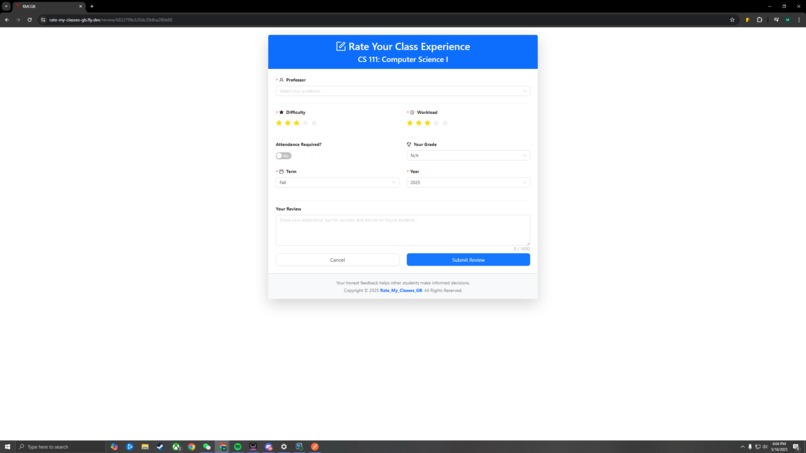 Rate My Classes Gettysburg College – screenshot 3